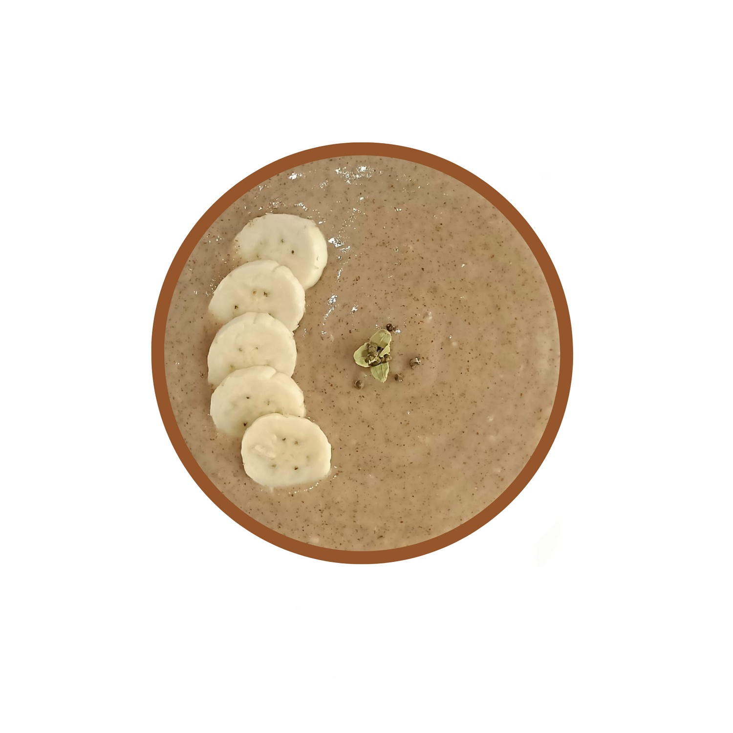 Sprouted ragi and banana porridge mix